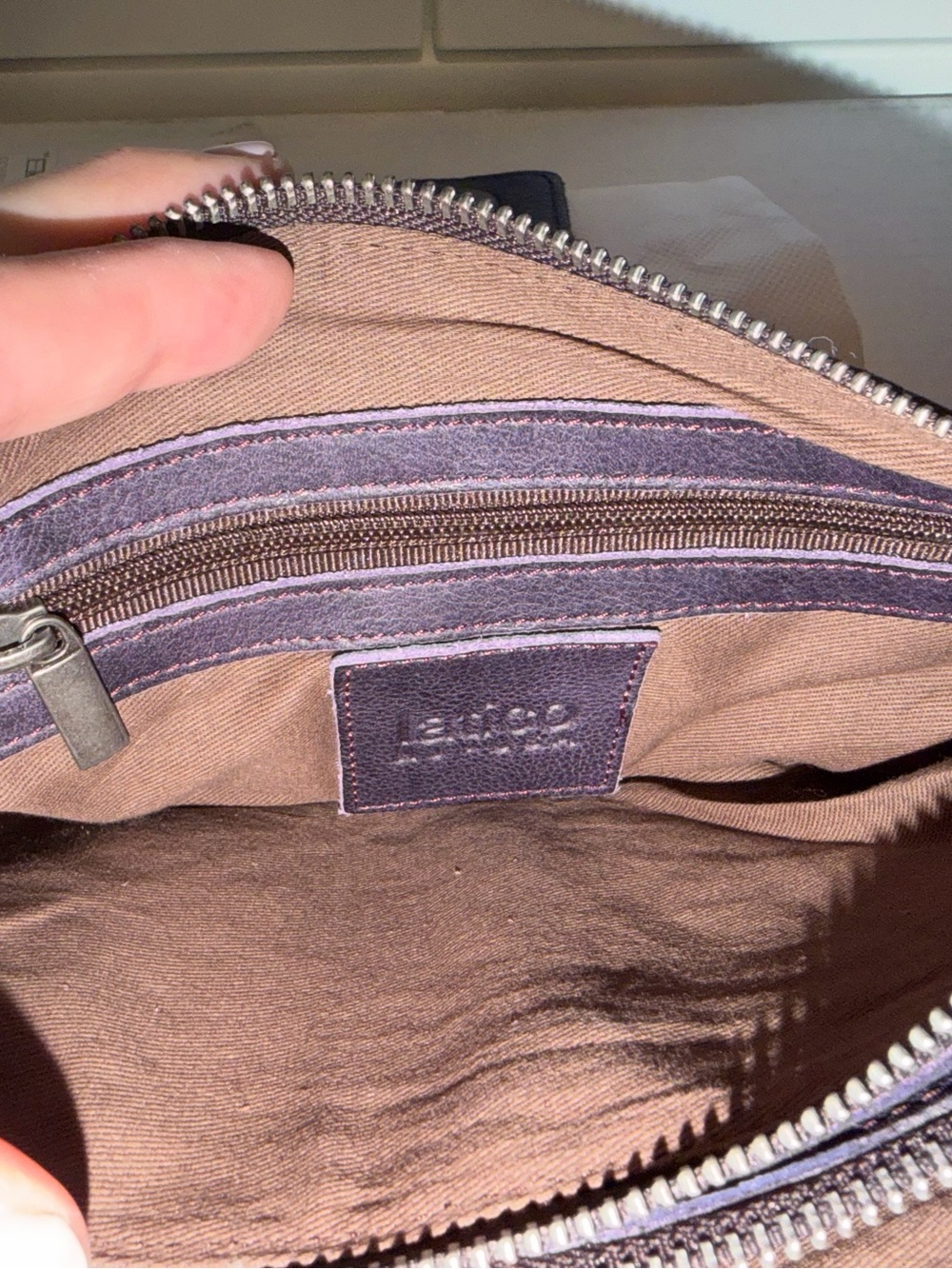 latico Malta Eggplant Leather Crossbody Bag - Picture 7 of 10